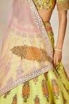 Masaba_Green Lehenga Heavy Raw Silk Embroidery Anasam The Pista Kulfi Bridal Set 