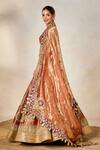 Masaba_Orange Lehenga Tissue And Heavy Raw Silk Embroidery Dil The Mohanthal Bridal Set _at_Aza_Fashions