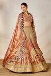 Buy_Masaba_Orange Lehenga Tissue And Heavy Raw Silk Embroidery Dil The Mohanthal Bridal Set 