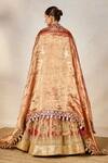 Masaba_Orange Lehenga Tissue And Heavy Raw Silk Embroidery Dil The Mohanthal Bridal Set _Online