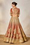 Buy_Masaba_Orange Lehenga Tissue And Heavy Raw Silk Embroidery Dil The Mohanthal Bridal Set _Online