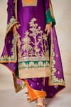 Buy_Masaba_Purple Heavy Raw Silk Embroidery Sequin The Jamun Cooler Kurta Salwar Set _Online