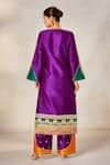 Masaba_Purple Heavy Raw Silk Embroidery Sequin The Jamun Cooler Kurta Salwar Set 