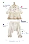 Tiber Taber_Cream 100% Viscose Embroidery Floral Butti Angrakha Kurta With Pyjama _Online_at_Aza_Fashions