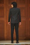 Shop_Bohame_Black Terry Wool Plain Somber Bandgala With Pant _at_Aza_Fashions