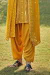 Buy_Bohame_Yellow Kurta Georgette Embroidered Sequin Ambrosia Thread Salwar Set _Online_at_Aza_Fashions