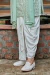 Buy_Bohame_Green Kurta Georgette Embroidered Sequin Haves Mirror Dhoti Pant Set _Online_at_Aza_Fashions