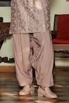 Bohame_Pink Kurta Chanderi Embroidered Sequin Nouveau Mirrorwork With Salwar _Online_at_Aza_Fashions