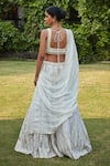 Shop_Bohame_Off White Blouse And Lehenga Raw Silk Embroidery Zardozi Samaira Bridal Set _at_Aza_Fashions