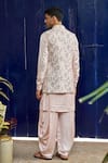 Shop_Philocaly_Pink Cotton Silk Embroidered Thread Vale Bundi _at_Aza_Fashions