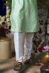 Buy_Philocaly_Green Cotton Silk Embroidery Gul Eden Yoke Kurta With Trouser 