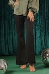 Buy_B'Infinite_Green Satin Olive Surplice Front Top With Trouser For Kids_Online_at_Aza_Fashions