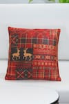 Mid July Home_Red Premium Velvet Print Christmas Theme Cushion Covers - Set Of 2 _Online_at_Aza_Fashions