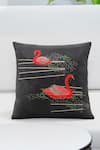 Buy_Mid July Home_Black Premium Velvet Embroidery Moonlight Harmony Cushion Cover _at_Aza_Fashions