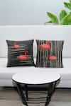 Buy_Mid July Home_Black Premium Velvet Embroidery Swan Serenade Cushion Covers - Set Of 2 _at_Aza_Fashions