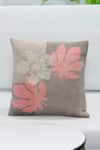 Shop_Mid July Home_Grey Premium Velvet Print Morning Mist Embroidered Cushion Cover _at_Aza_Fashions