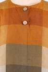 Shop_Linen Bloom_Multi Color 100% Pure Linen Checkered Round Gradient Tunic 