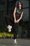 Shop_THE EPISODE_Black Fleece 52% Cotton And 48% Polyester Buckle Love Nest With Joggers _Online_at_Aza_Fashions