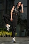 THE EPISODE_Black Fleece 52% Cotton And 48% Polyester Buckle Love Nest With Joggers _at_Aza_Fashions