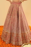 Shop_Sheetal Batra_Pink Raw Silk Embroidery Kirandori Anahira Paisley Garden Bridal Lehenga Set _Online_at_Aza_Fashions