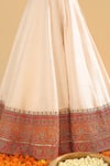 Shop_Sheetal Batra_Ivory Blouse And Lehenga Rawsilk Embroidery Kirandori Leaf Neck Sidra Set 