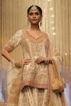 Buy_Sheetal Batra_Ivory Dupatta Silk Organza Embroidery Kirandori V Neck Sadiya Sharara Set _Online_at_Aza_Fashions