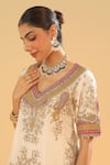 Sheetal Batra_Ivory Dupatta Silk Organza Embroidery Kirandori V Neck Sadiya Sharara Set _Online