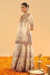 Sheetal Batra_Ivory Silk Chanderi Embroidery Kirandori V Neck Sadiya Kurta With Sharara _Online_at_Aza_Fashions