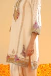 Shop_Sheetal Batra_Ivory Kurta Silk Chanderi Embroidery Kirandori Closed Neck Ziana Set _Online_at_Aza_Fashions