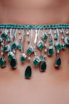 Rowas Jewels_Green Diamond Regal Splendour Necklace _Online_at_Aza_Fashions