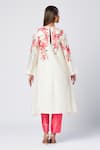 Shop_Madder Much_Ivory Outer 80% Cotton Embroidered Silk Thread Round Eira Tunic With Pant _at_Aza_Fashions