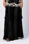 Buy_Madder Much_Black Outer 80% Cotton Embroidered Silk Kamla Short Tunic With Flared Pant _Online_at_Aza_Fashions