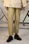 Shop_Twenty Nine_Beige Brocade Straight Pant _at_Aza_Fashions