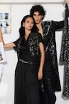 Buy_Twenty Nine_Black Georgette Embroidered Mirror Kurta And Dhoti Pant Set _Online_at_Aza_Fashions