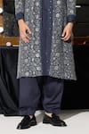 Shop_Twenty Nine_Grey Cotton Silk Embroidered Sequin Mirror Placket Kurta And Pant Set _Online_at_Aza_Fashions