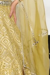 Twenty Nine_Yellow Organza Embroidery Mirror Hand Dupatta _Online_at_Aza_Fashions