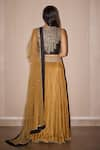 Shop_Twenty Nine_Gold Tissue Placement Embroidery Marodi Waistband Lehenga _at_Aza_Fashions