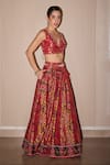 Buy_Twenty Nine_Red Woven Floral Pattern Lehenga 