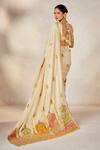 Shop_Masaba_Beige Saree Dupion Embroidered Gul Jharokha Bombat Barfi Set With Stole 