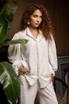 Shop_Sonam Parmar Jhawar_White Soft Embroidered Crystal Embellished Shirt And Pant Set _Online_at_Aza_Fashions