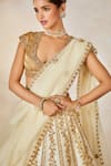 Buy_Masaba_Ivory Lehenga Heavy Raw Silk And Tissue Embroidered Nan Khati Bridal Set 