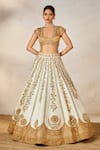 Shop_Masaba_Ivory Lehenga Heavy Raw Silk And Tissue Embroidered Nan Khati Bridal Set 