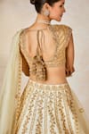 Masaba_Ivory Lehenga Heavy Raw Silk And Tissue Embroidered Nan Khati Bridal Set 