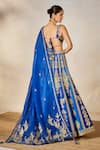 Buy_Masaba_Blue Lehenga And Blouse Heavy Raw Silk Embroidered Sehra Neel Bahar Bridal Set 