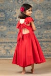 Shop_SnuggleMe_Red Glaze Cotton Embroidery Crest Gown _at_Aza_Fashions