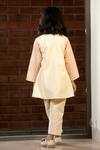 Shop_SnuggleMe_Off White Cotton Embroidered Sequin Kurta And Palazzo Set _at_Aza_Fashions