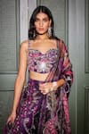 Buy_Mahima Mahajan_Purple Organza Embroidered Mirror Sweetheart Safa Blouse Sharara Set _Online_at_Aza_Fashions