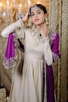 Buy_Foram Patel_Ivory Natural Crepe Embroidery Mirror Jewelled Phool Anarkali With Dupatta _Online_at_Aza_Fashions