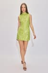 Buy_House of eda_Green Sequin And Beads Embellishments Coin Dylyn Dress _at_Aza_Fashions