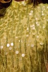 House of eda_Green Sequin And Beads Embellishments Coin Dylyn Dress _Online_at_Aza_Fashions